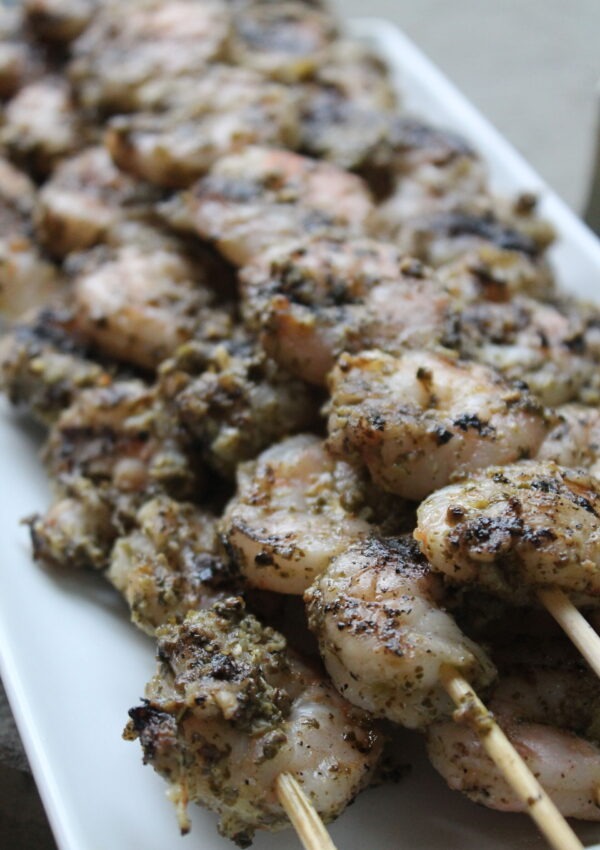 Grilled Pesto Shrimp Salad