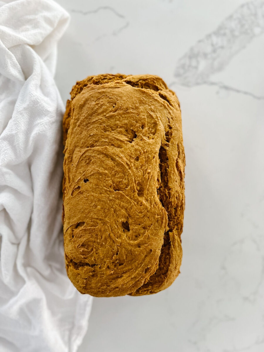 Two Ingredient Pumpkin Bread Loaf