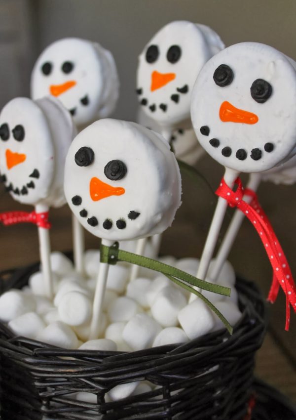 Oreo Snowman Pops