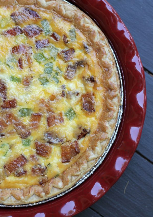 Bacon & Cheddar Grits Quiche