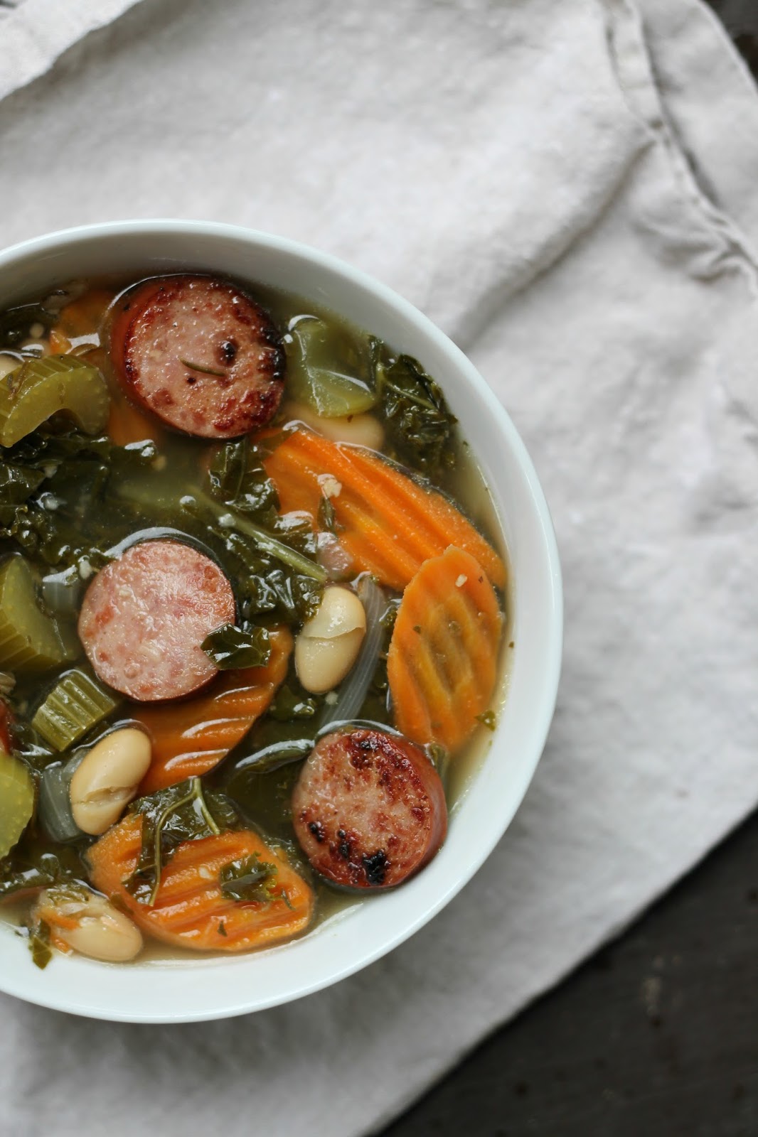 Sausage, Bean & Kale Soup - Carolina Charm