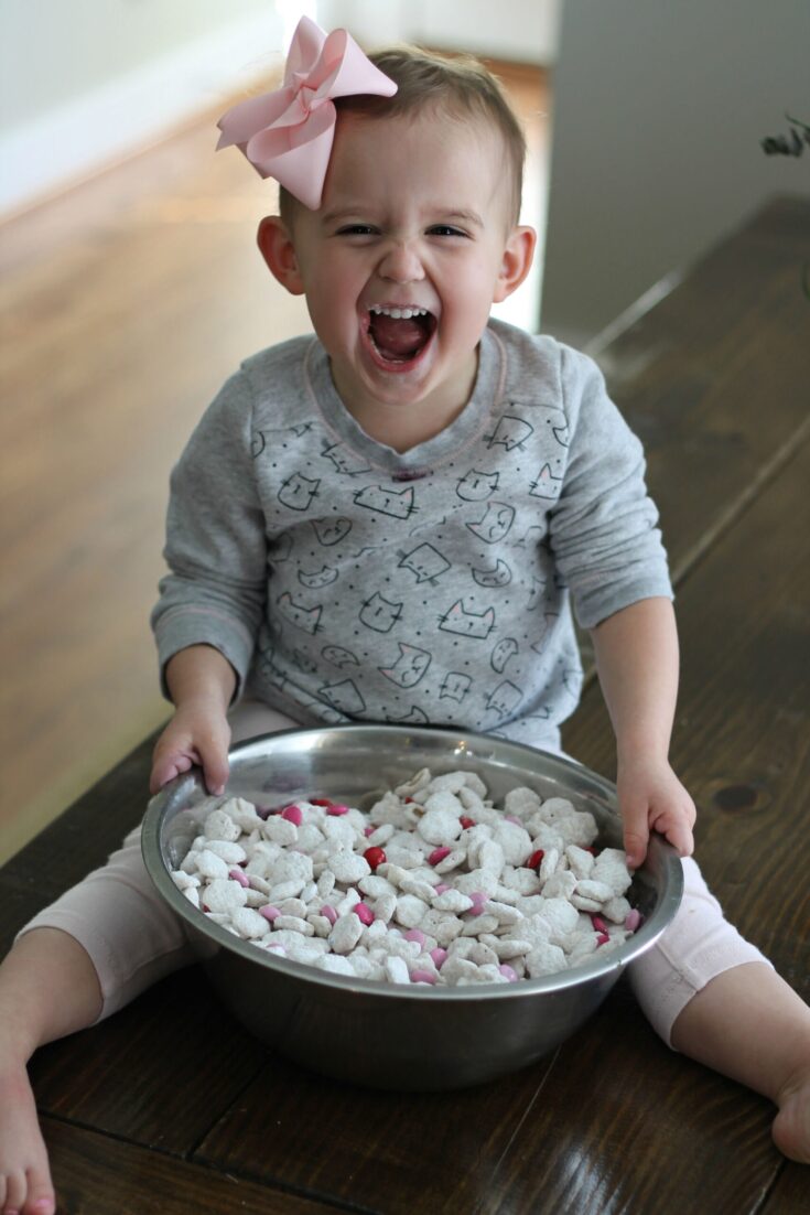 White Chocolate Funfetti (Valentine) Muddy Buddies