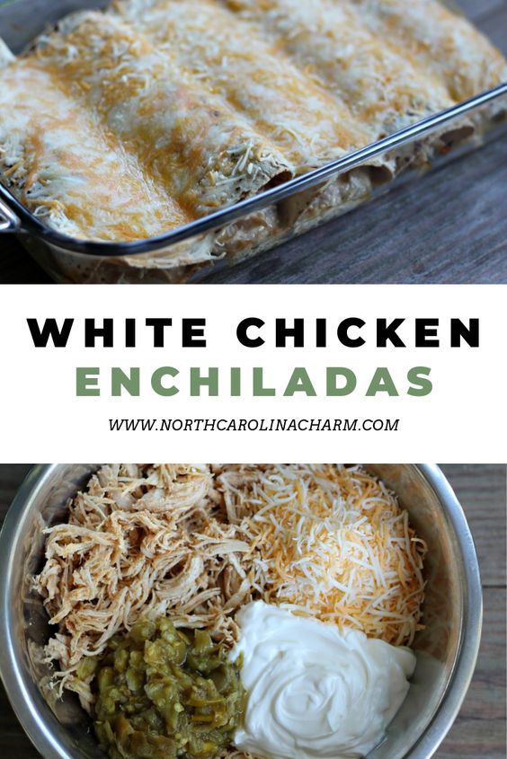 North Carolina lifestyle blogger, Christina shares an easy and delicious white chicken enchiladas recipe! See how to create it for yourself!