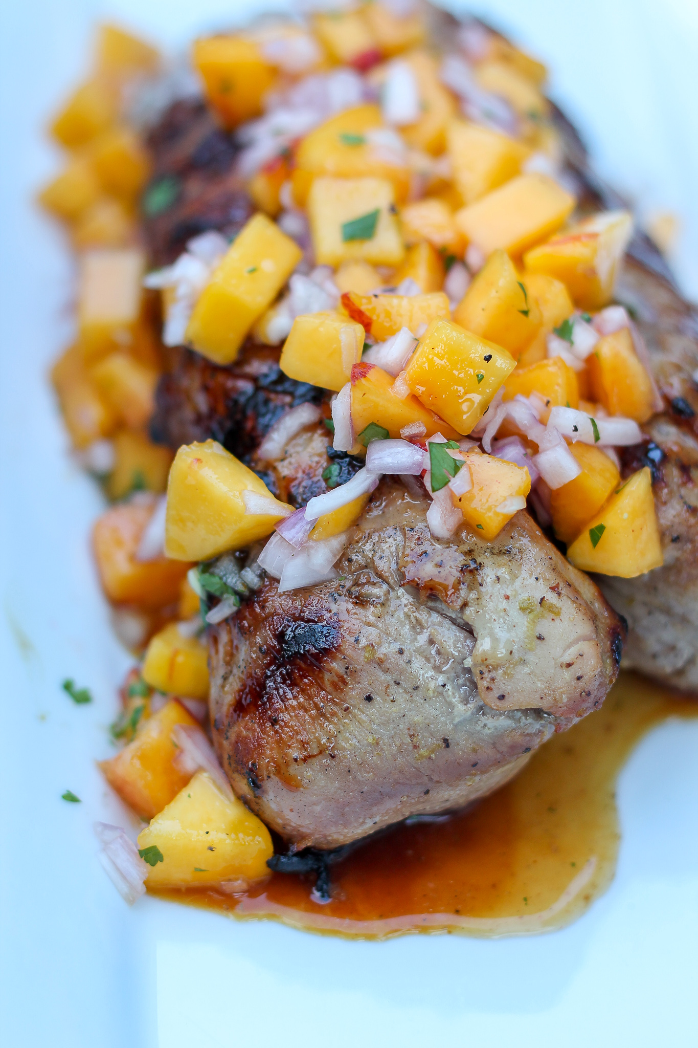 pork tenderloin with peach salsa 