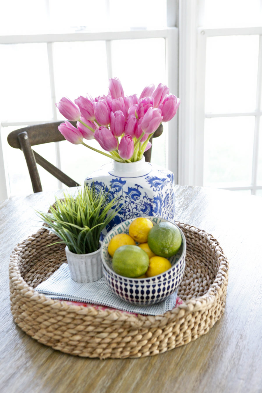 kitchen remodel after table decor