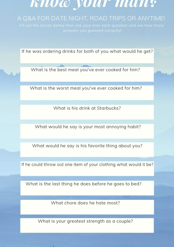 How Well Do You Know Your Man?