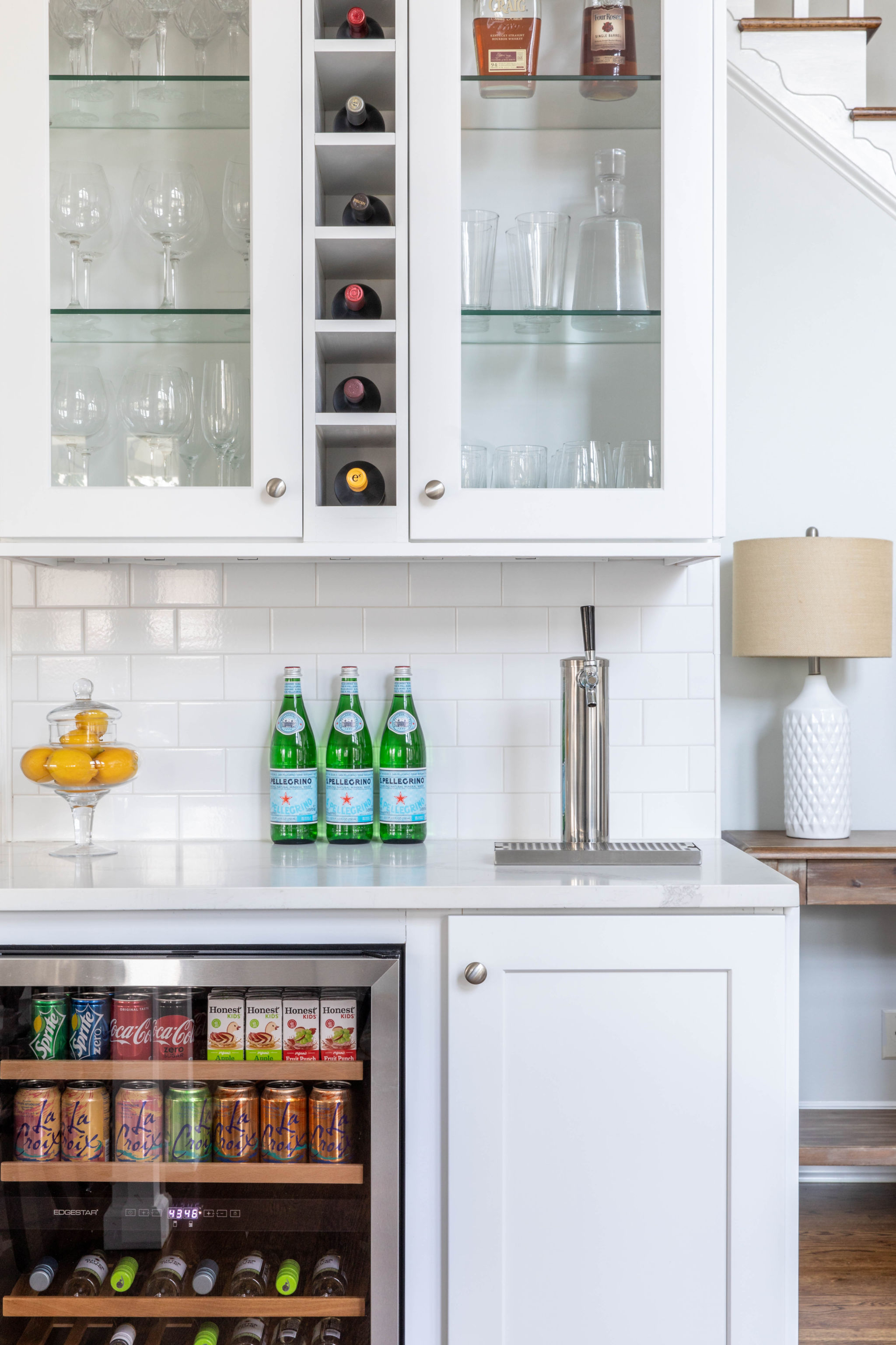 wine fridge and kegerator 