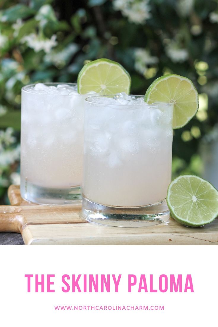 Looking for a new cocktail recipe? North Carolina lifestyle blogger, Christina shares a delicious skinny Paloma recipe, check it out!