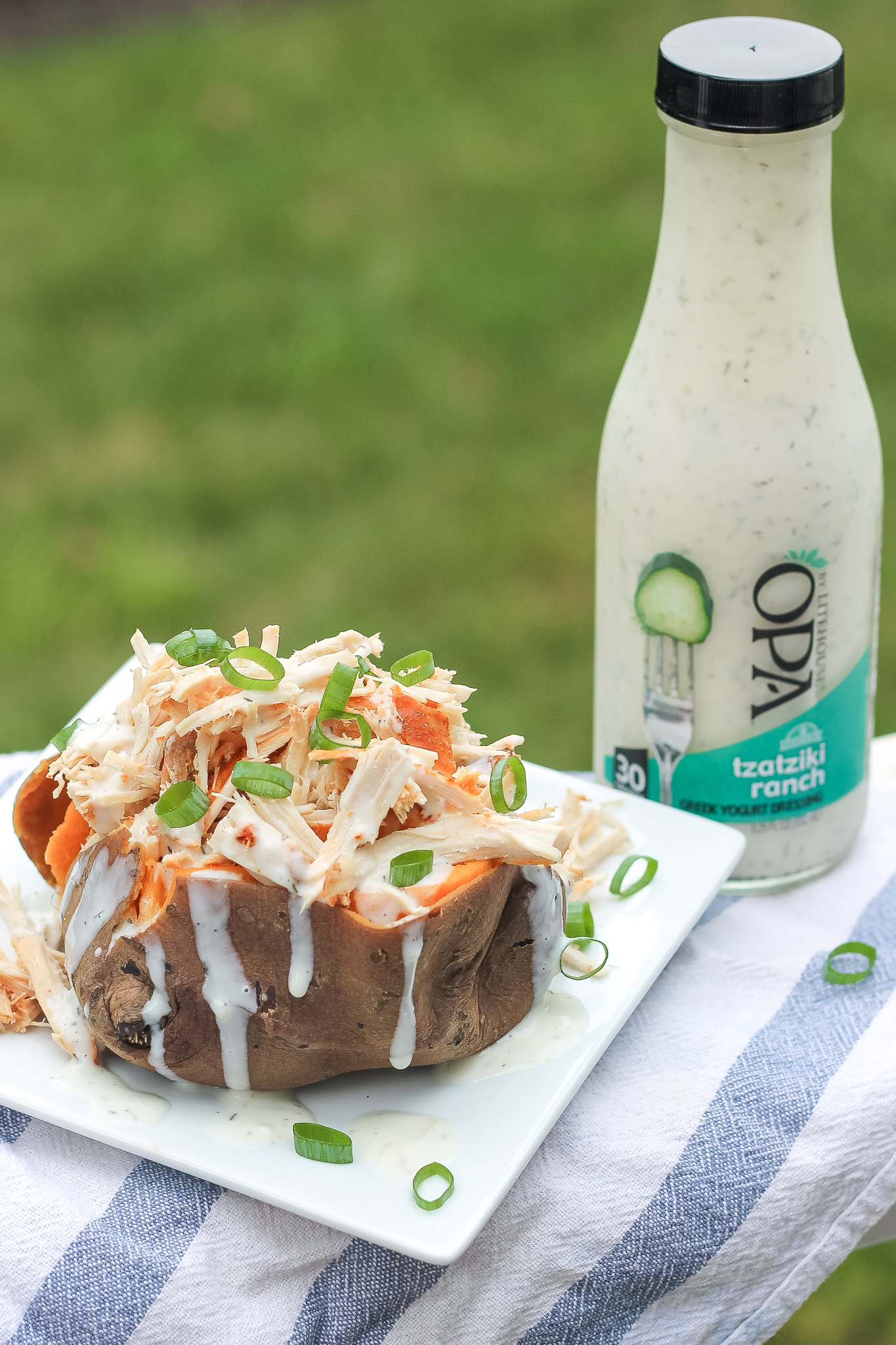 buffalo chicken stuffed sweet potato 