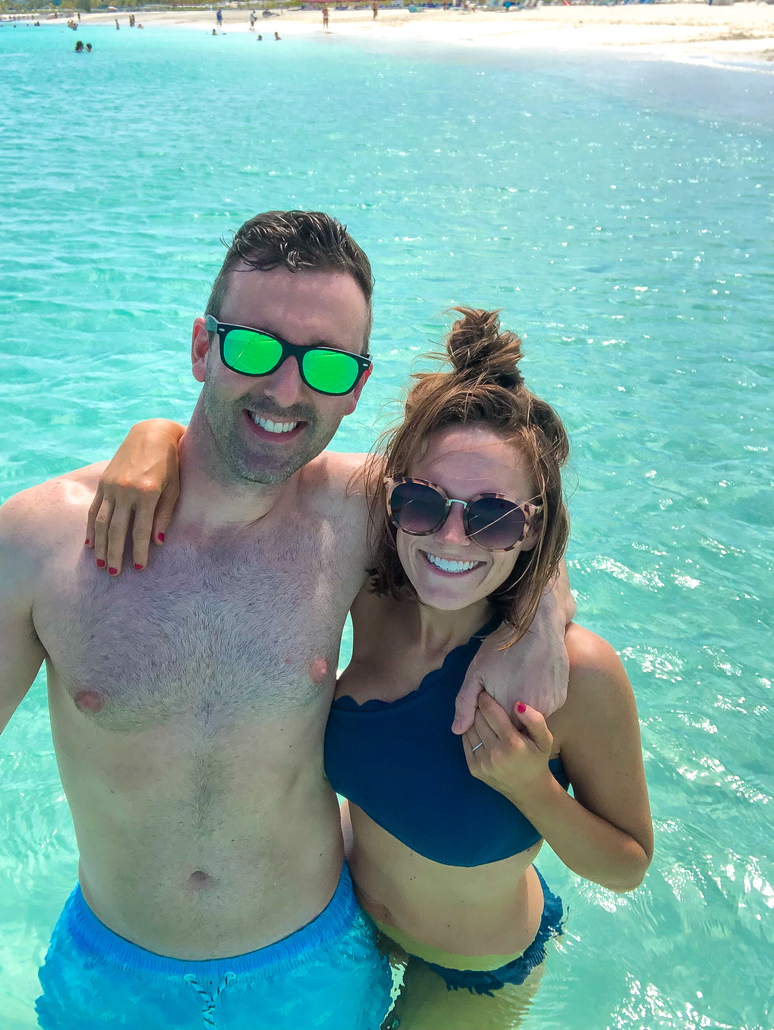 couple in water Turks & Caicos 