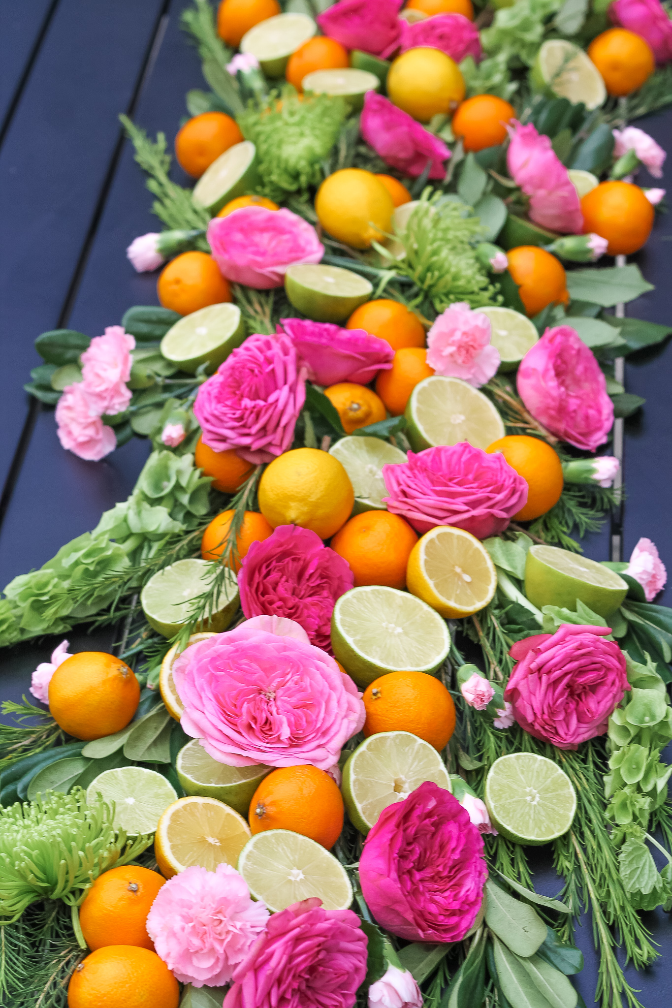 Fruit & Flower Summer Tablescape
