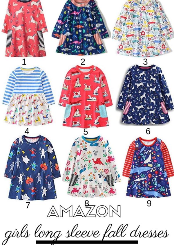 Amazon Favorites: Girls Long Sleeve Fall Dresses