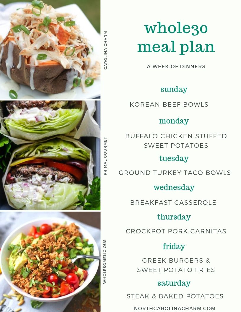 whole30 meal plan 