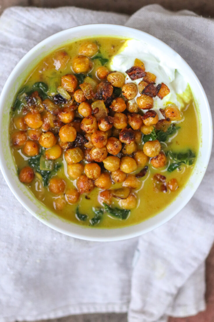 Spiced chickpea stew with on sale coconut and turmeric