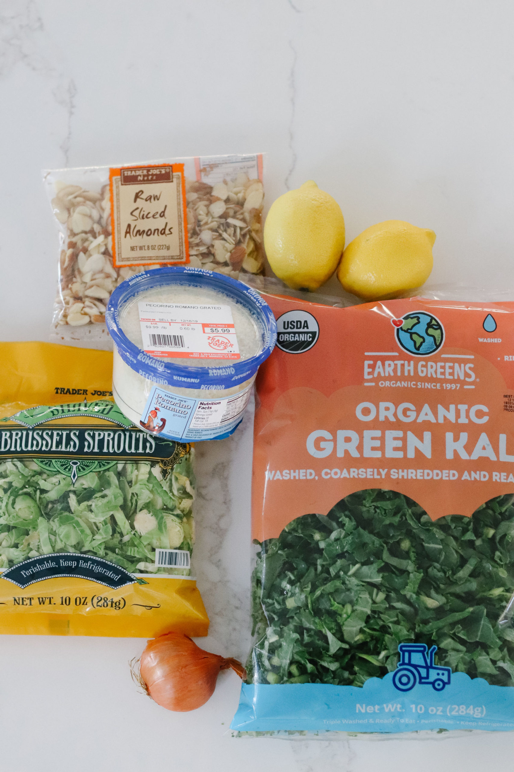 Shaved Brussels Sprout Salad ingredients