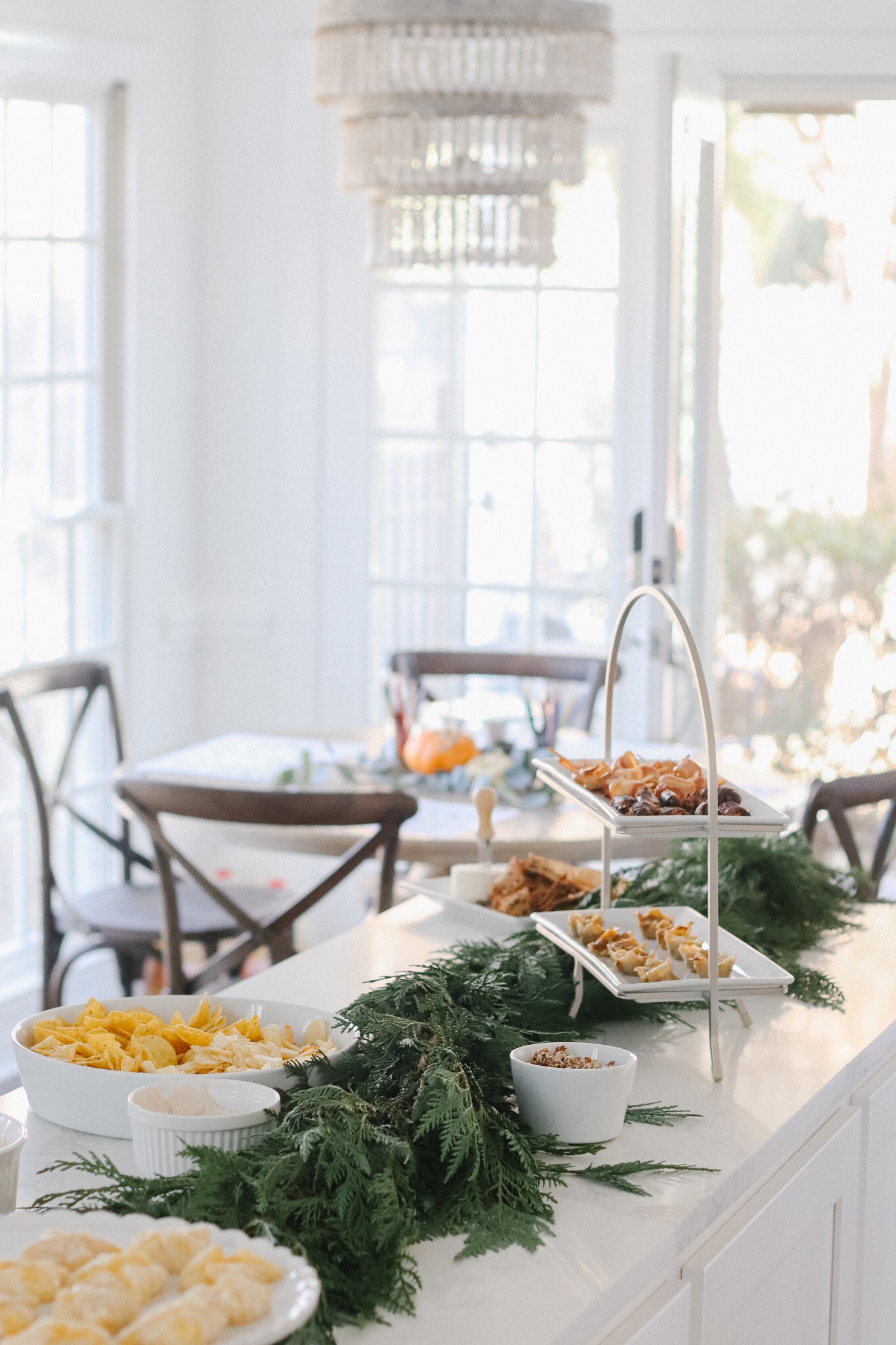 Thanksgiving Table with Food - Celebrations at Home