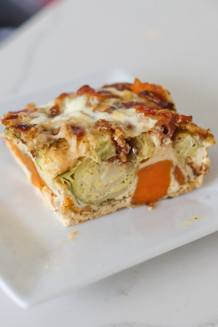 Sweet Potato & Brussels Sprouts Breakfast Casserole (Freezer Friendly)