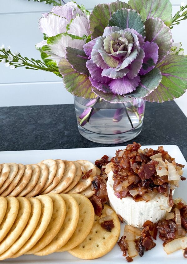 Boursin Cheese with Caramelized Onions & Bacon