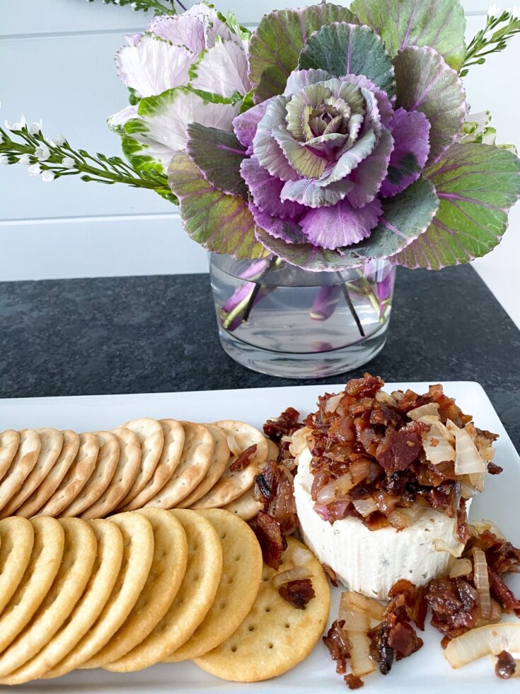 Boursin Cheese with Caramelized Onions & Bacon