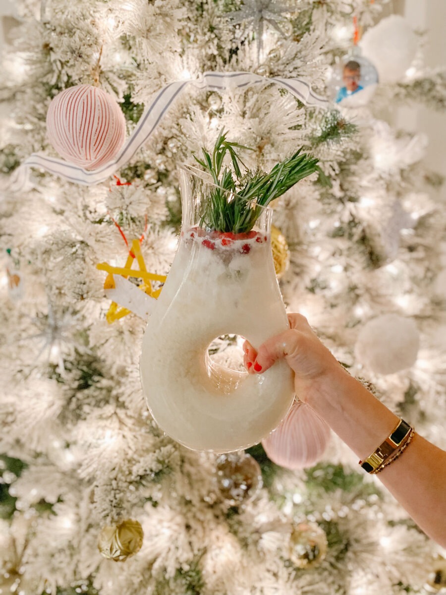 white christmas margaritas pitcher