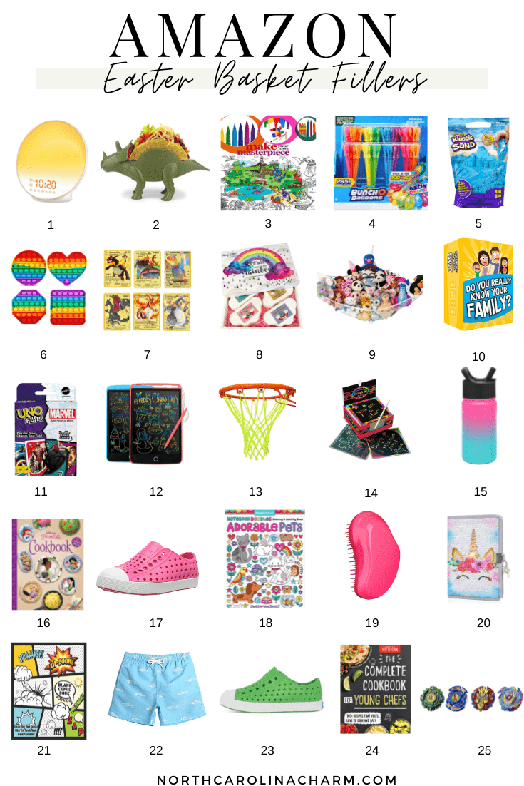 Looking to create the perfect Easter Basket for your little ones? Carolina Charm is sharing her absolute favorite Easter Basket Filler ideas on Amazon!