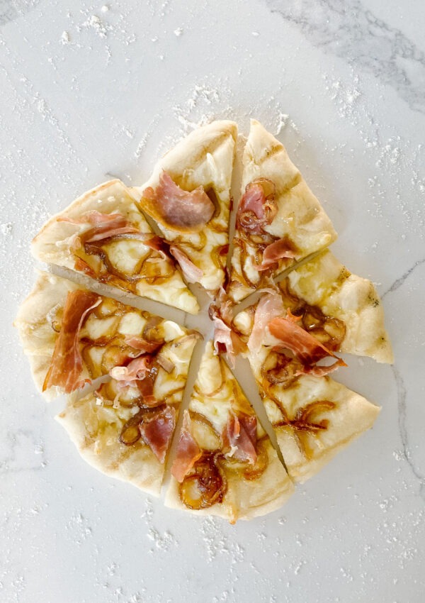 Caramelized Onion & Prosciutto Pizza