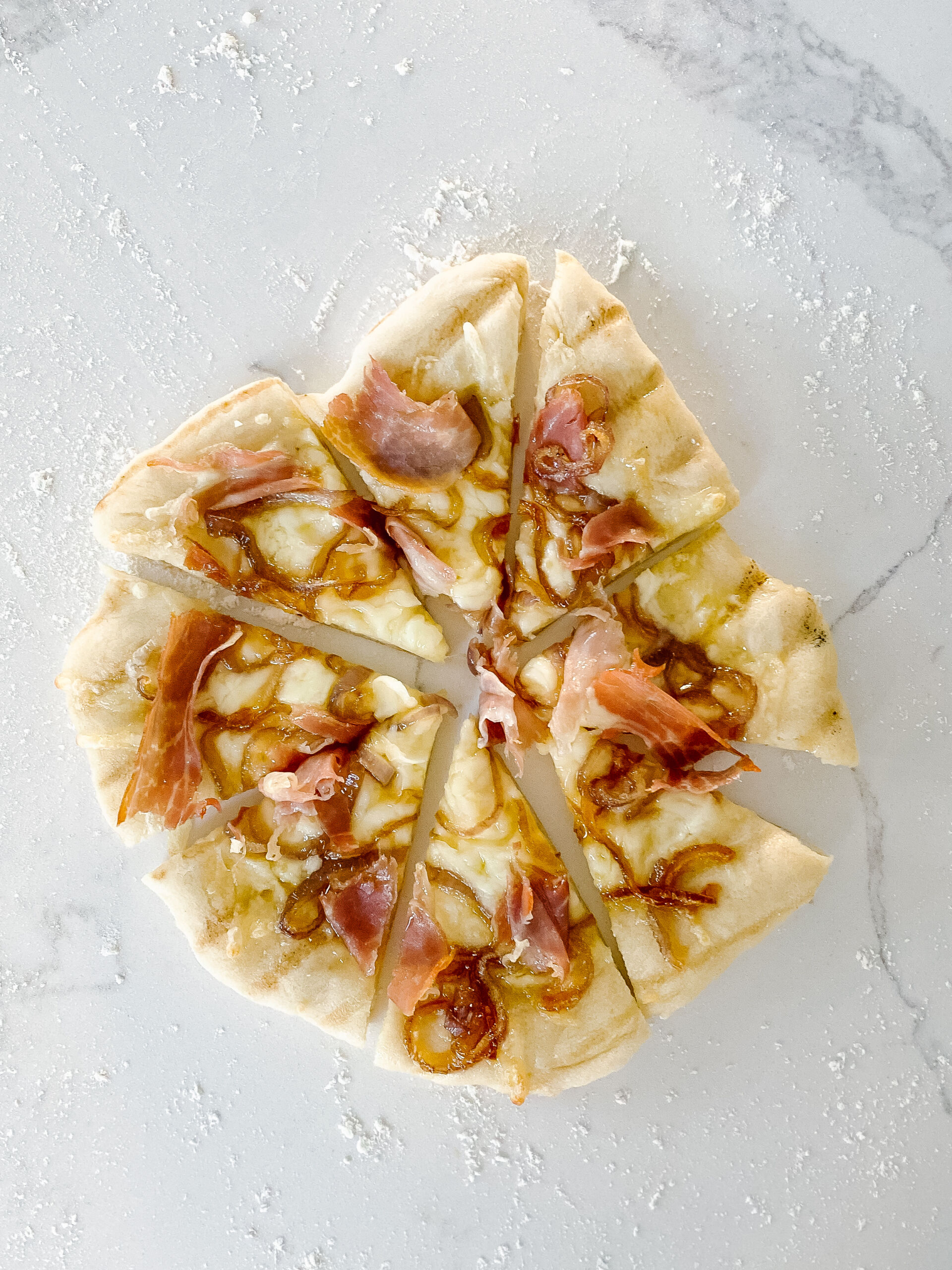 Caramelized Onion & Prosciutto Pizza