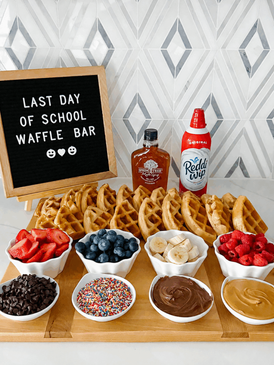 Last Day of School Waffle Bar Celebration Idea