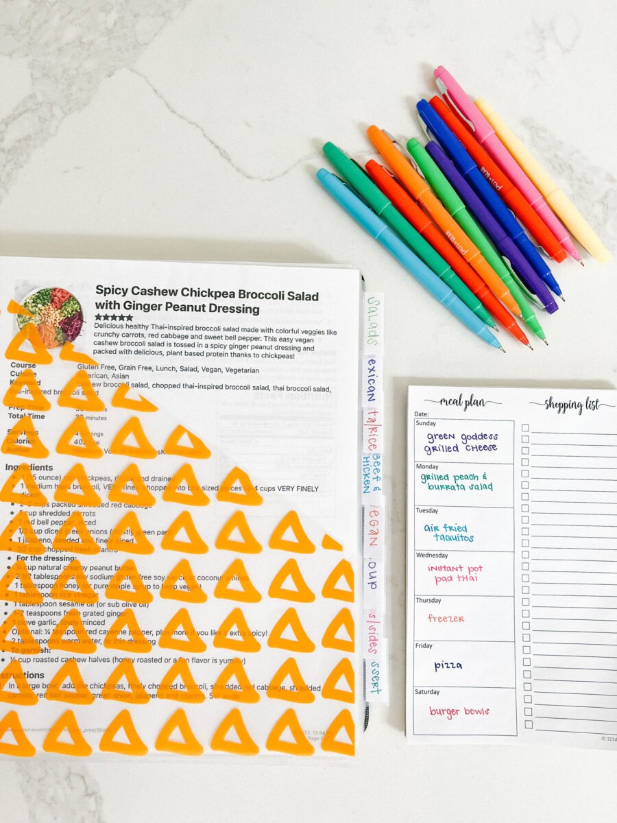 How To Meal Plan Recipe Binder