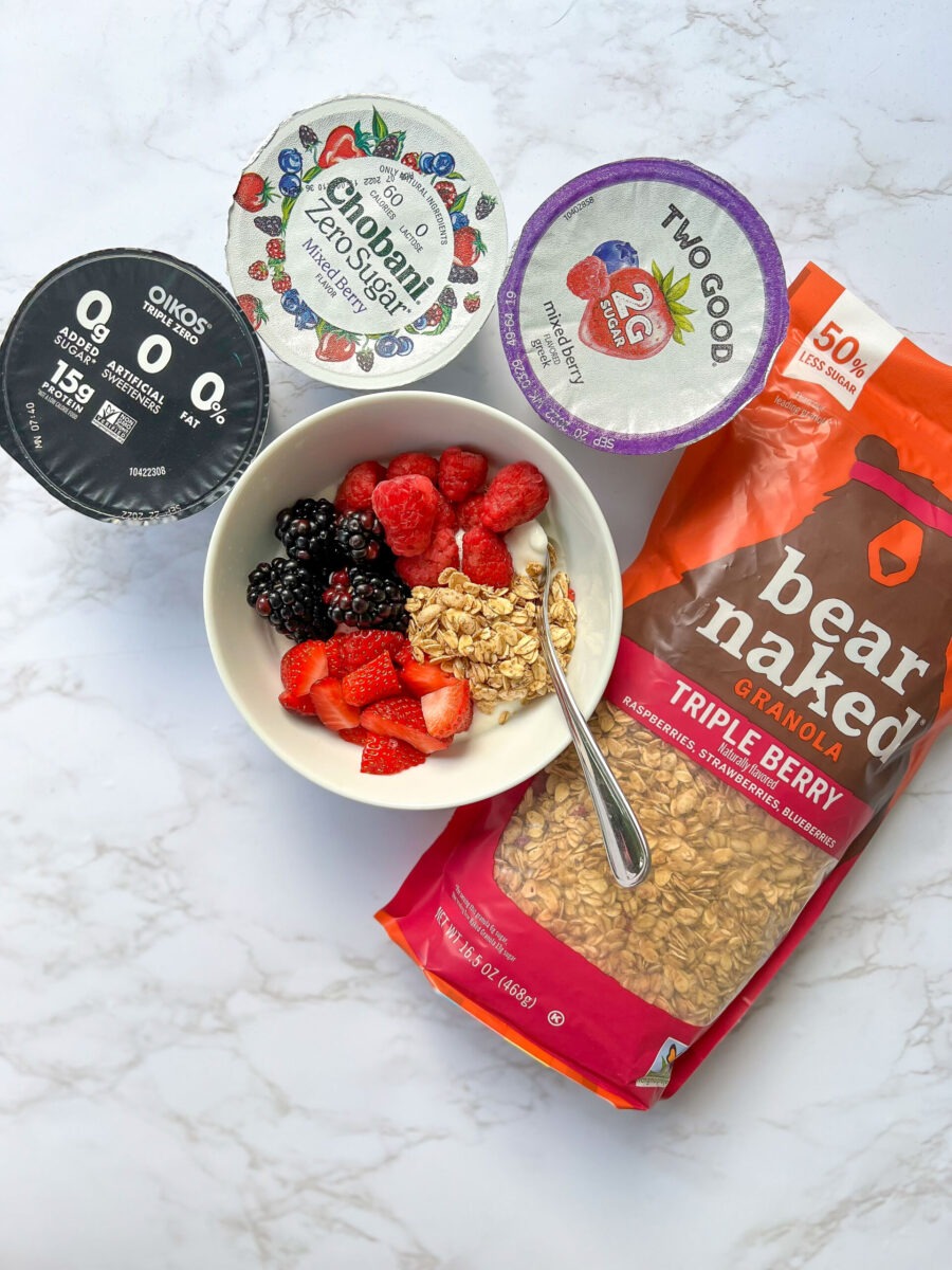 Breakfast Ideas for Kids - Yogurt Fruit and Granola