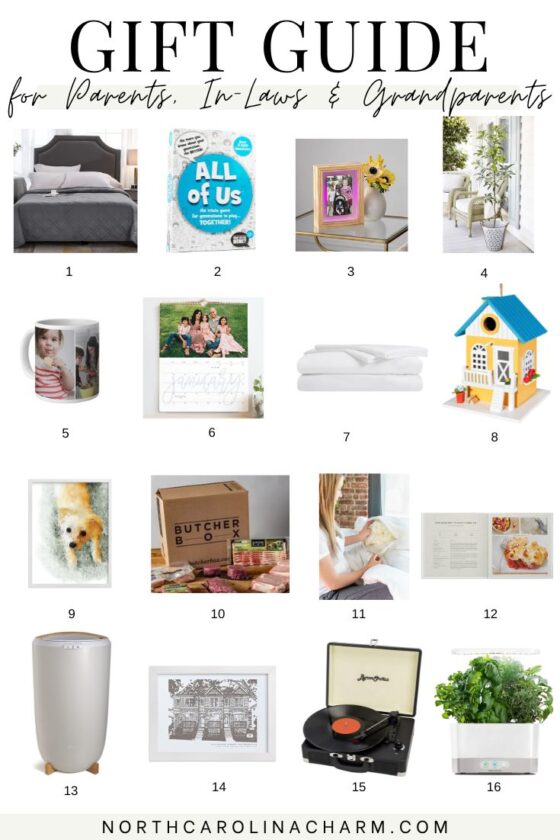 Christmas Gifts for Couples Grandparents, Parents & InLaws Carolina