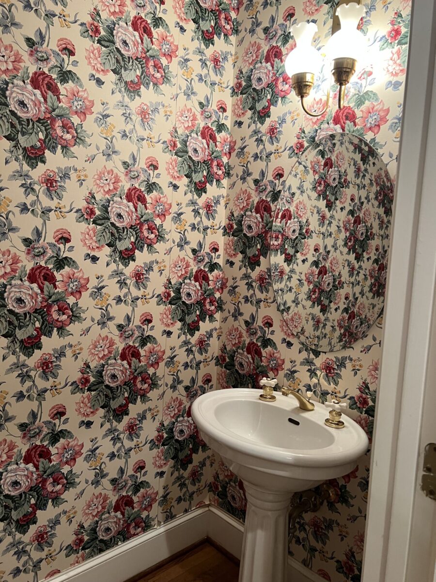 the powder room before