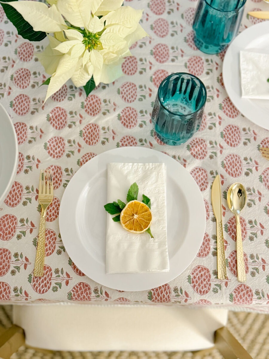 Christmas Gift Exchange Tablescape
