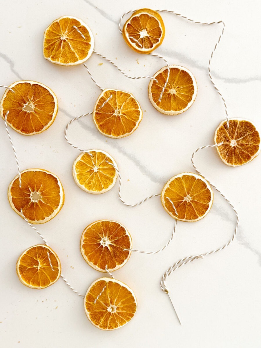 Oven Dried Orange Slices Garland