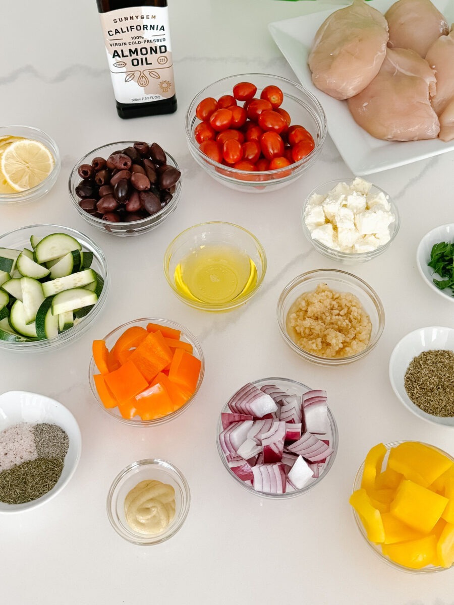 Greek Sheet Pan Chicken Ingredients