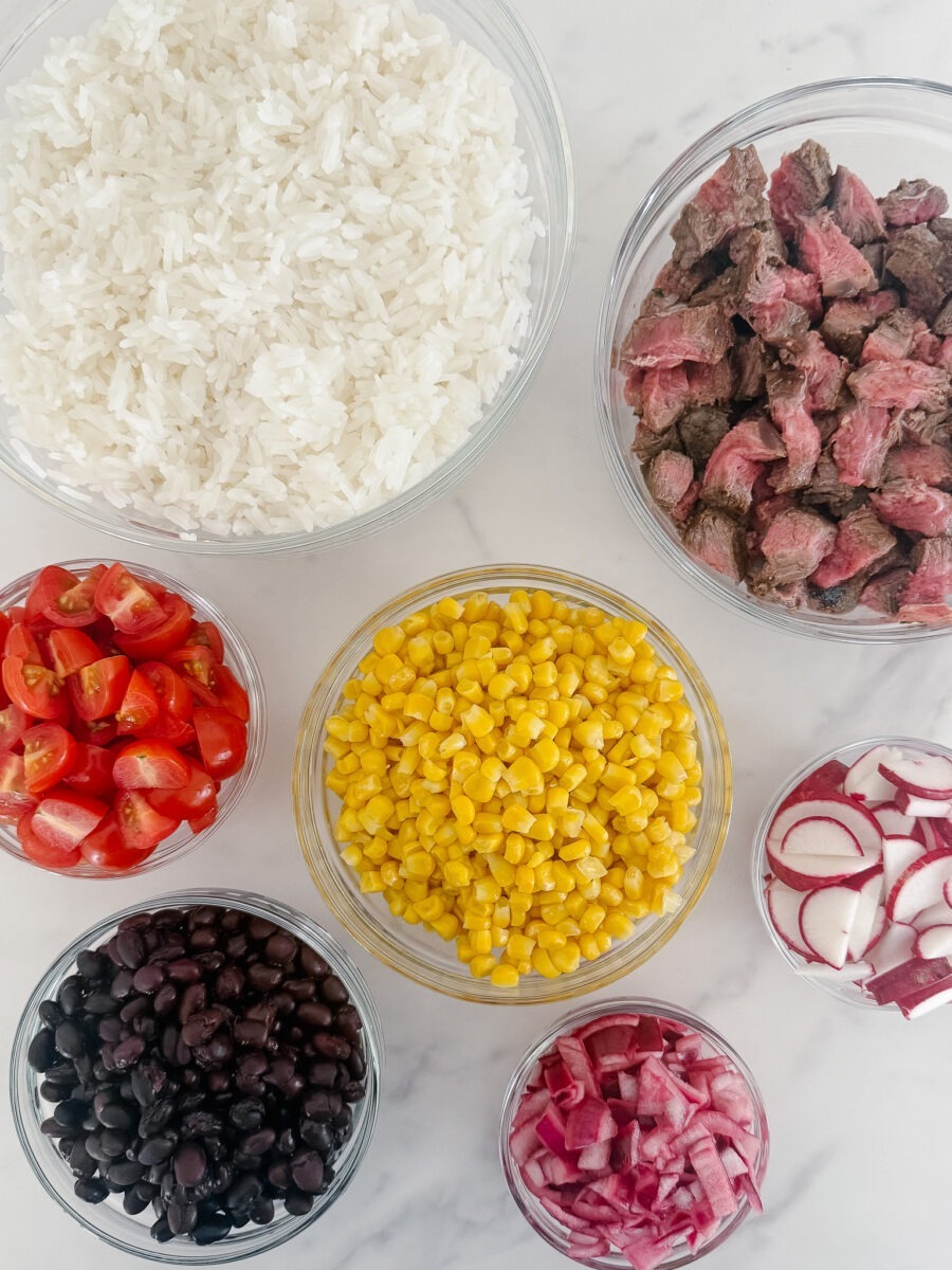 Steak and Rice Bowls Ingredients