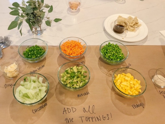 build your own poke bowl dinner club