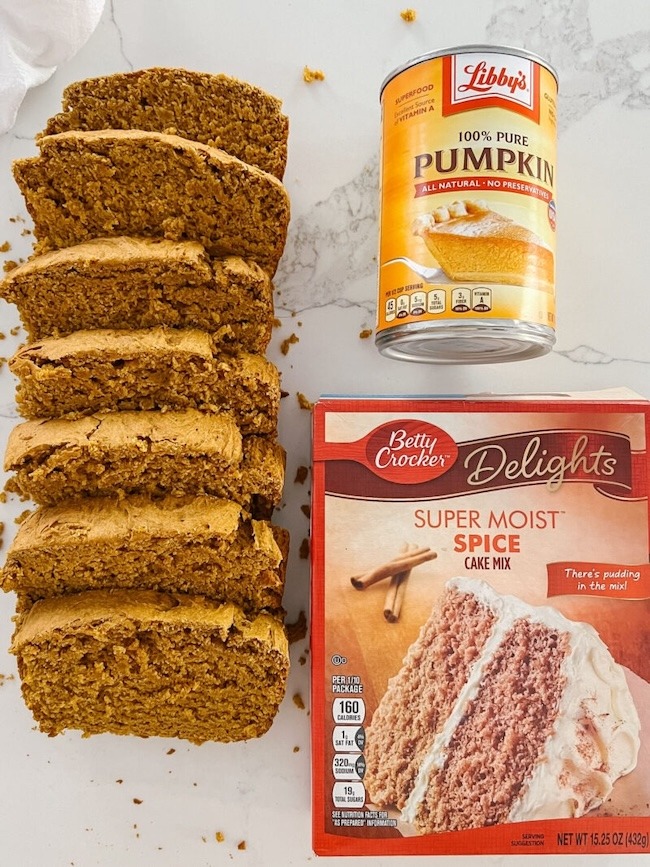 Two Ingredient Pumpkin Bread Ingredients