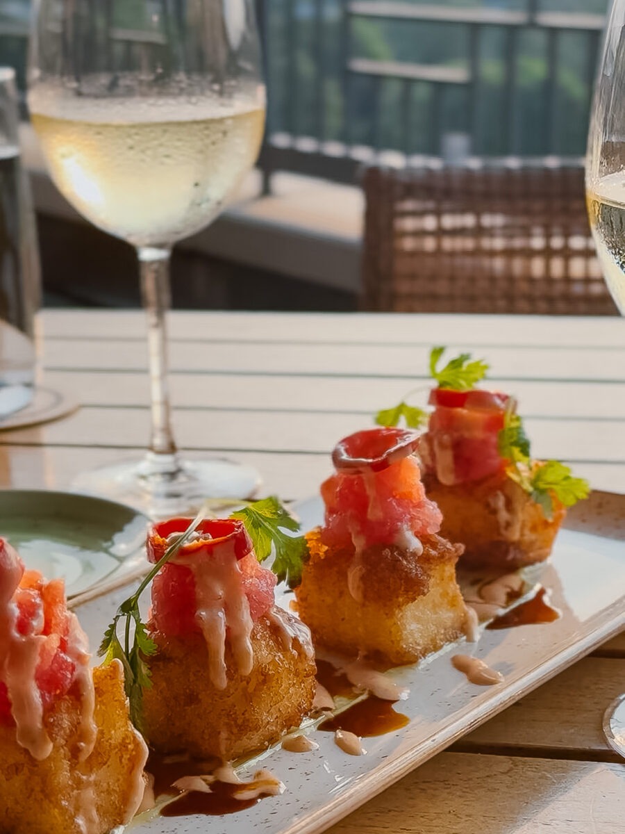 Ahi Tuna bites at Edison at the Omni Grove Park Inn in Asheville