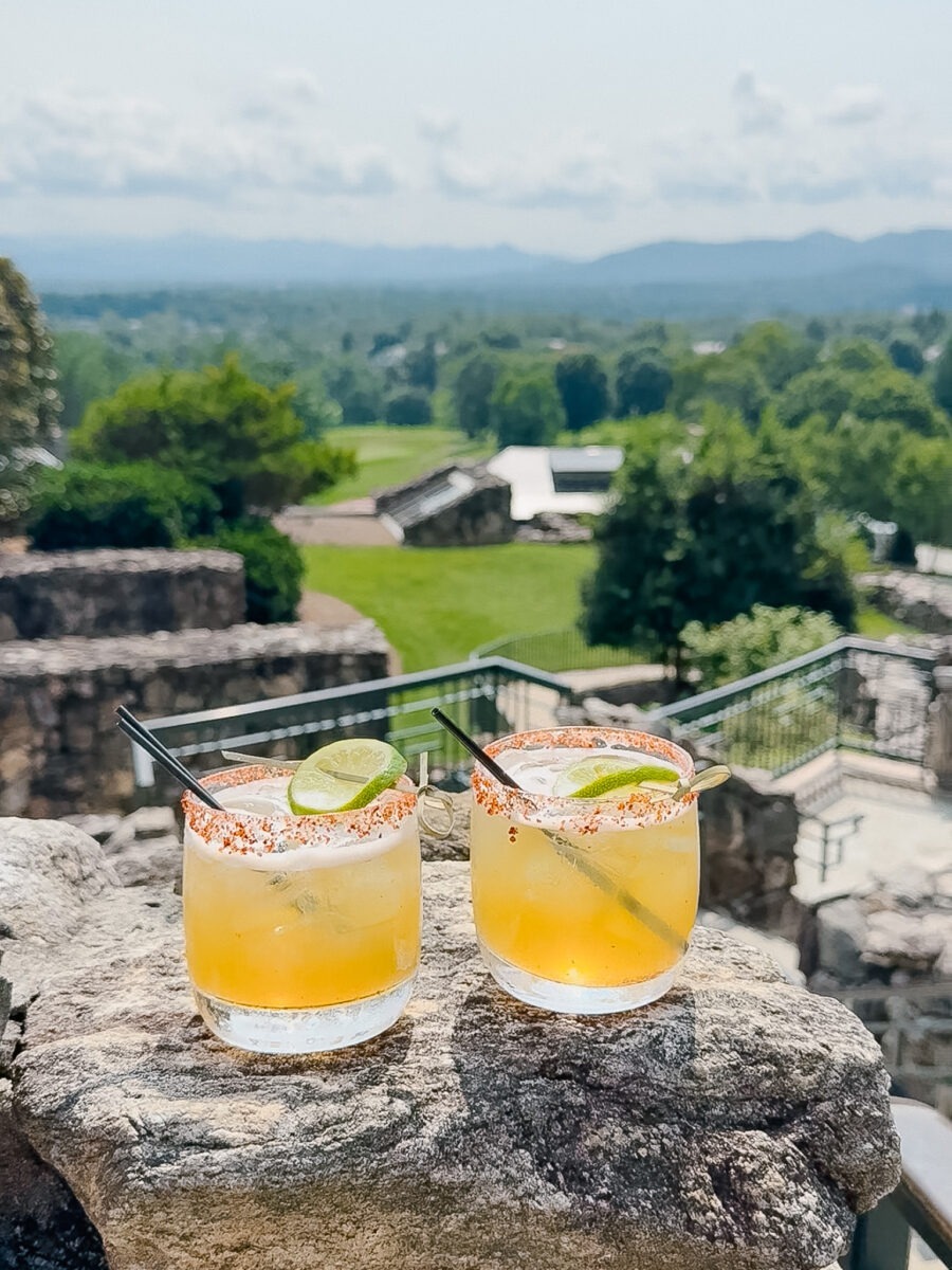 Spicy margaritas overlooking the Blue Ridge Mountains at the Grove Park Inn