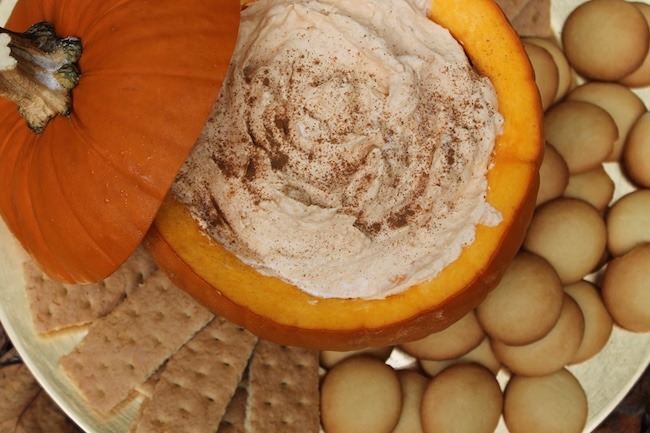 pumpkin dip with wafers